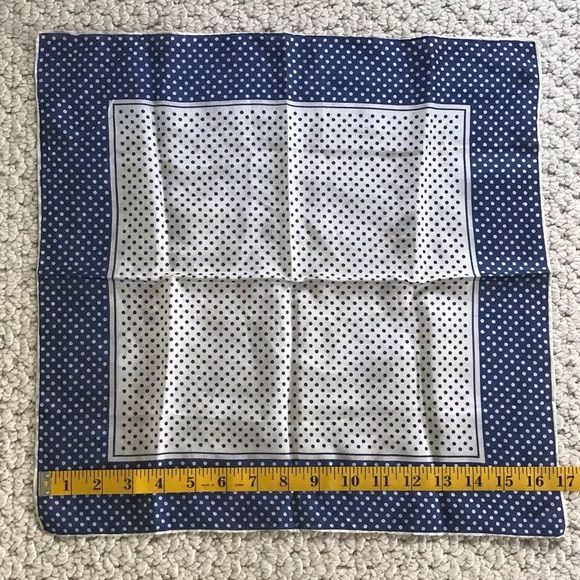 Vintage Polka Dot Silk Bandana Scarf - Picture 7 of 7